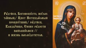 Тропарь Пресвятой Богородице пред иконой Ея «Неувядаемый Цвет»