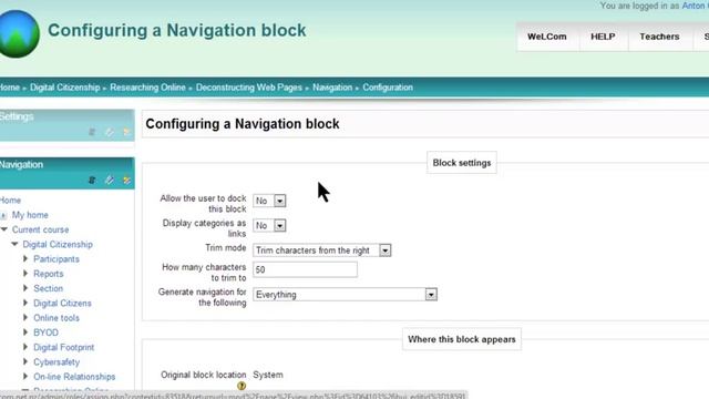 Hiding the Settings and Navigations Blocks - Moodle смотреть онлайн