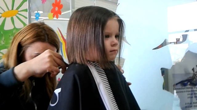 Стрижка КАРЕ для девочки 3-4 года на редкие волосы Детская парикмахерская