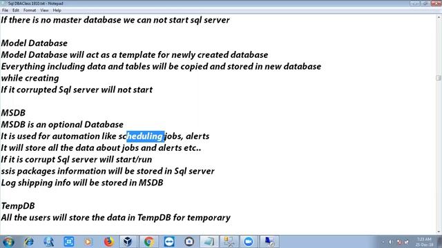 Detailed Discussion on MSDB & TEMP DB Part 1 смотреть онлайн