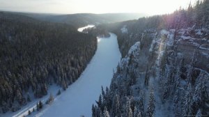 Усьва. Усьвинские Столбы (Чёртов палец) зимой. Пермский Край. Январь 2022