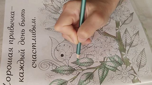 КАК РАСКРАСИТЬ ЛИСТЬЯ / ЗЕЛЕНЬ ЦВЕТНЫМИ КАРАНДАШАМИ (фоновая раскраска)