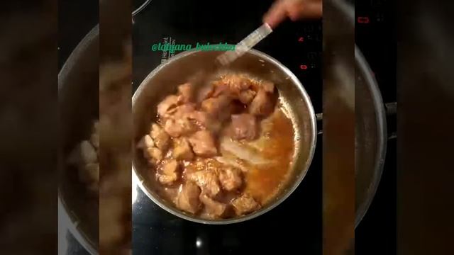 Теплый салат с рукколой и свининой!
