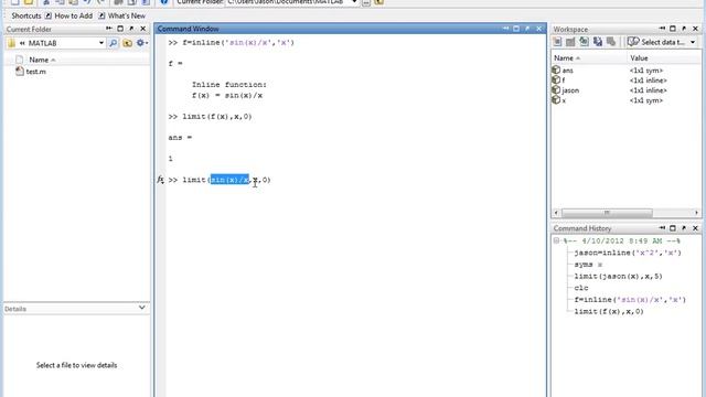 Matlab Tutorial - 58 - Taking Limits in Calculus смотреть онлайн