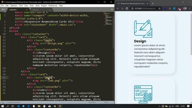 CSS3 Neumorphism Card UI Hover Effects  CSS3 Responsive Design Neumorphism