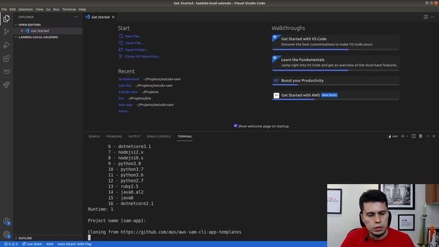 AWS Lambda: Como Rodar e Debugar localmente смотреть онлайн