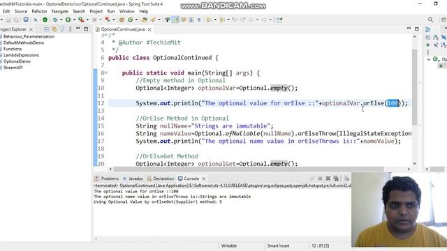 How do you write optional in Java 8?[Optional Class]