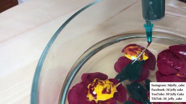 3d vinaigrette salad made in style 3d jelly cake TUTORIAL