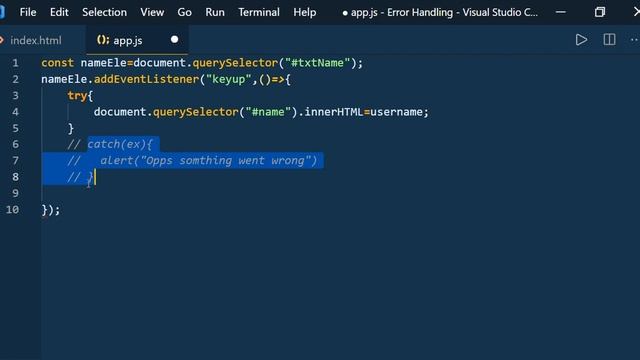 Error Handling in Javascript | Try Catch Finally