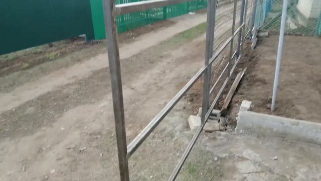 Откатные-подвесные ворота на дачу. смотреть онлайн