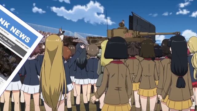 Girls und Panzer в WoT Blitz / 2D девушки и танки периода 2 Мировой Обзор GuP