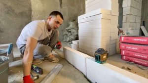 Кладка перегородки из блока своими руками, газоблок, газосиликат, газобетонные блоки | Школа Мастер