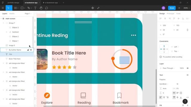 E-Book Mobile APP UI | Figma Tutorial