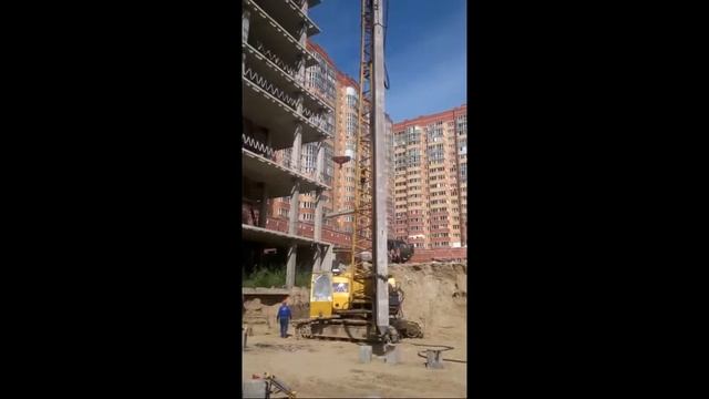 Работа сваебойного молота HARD на объекте