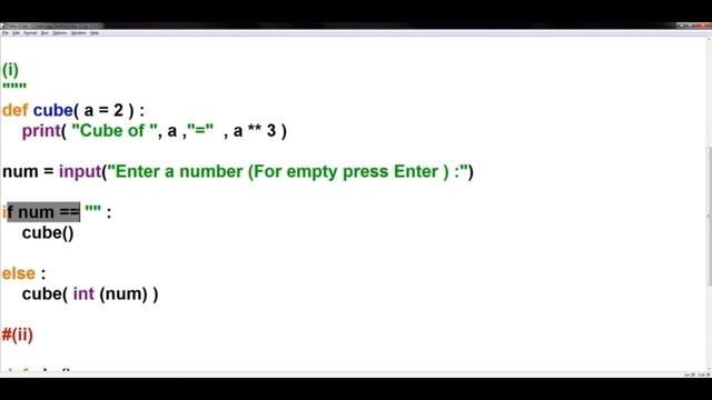A function that takes a number as argument and calculates cube for it. The function does not return