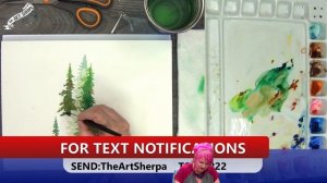 PINE TREE Easy How to Paint Watercolor Step by step | The Art Sherpa