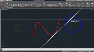 AutoCAD.  Построение касательной к двум кривым
