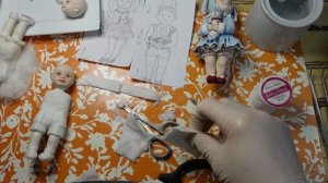 МК ватная игрушка "Зайка+зайка" (Часть 7).  DIY spun cotton toy "Bunny+bunny" (Part 7)