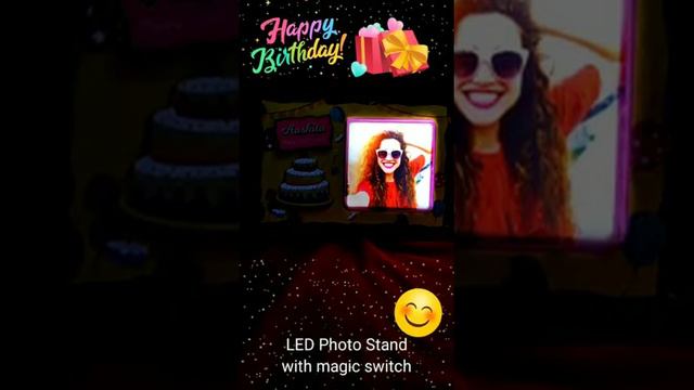 Magic switch birthday photo frame