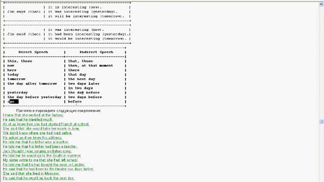 согласование времен в английском смотреть онлайн