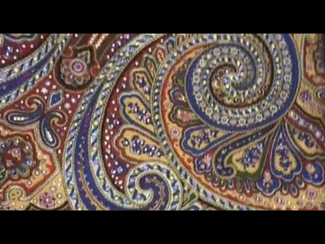 Павлопосадский платок Классический со стразами Сваровски смотреть онлайн