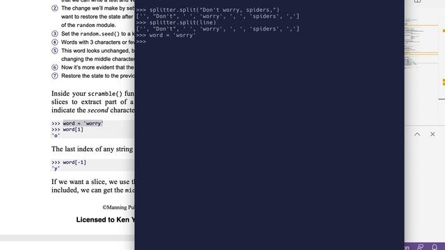 Tiny Python Projects: Ch 16 Pt 5 (Writing the scramble() function and test) смотреть онлайн