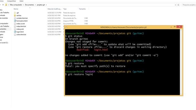 Desvendando Git e Github : Git restore смотреть онлайн