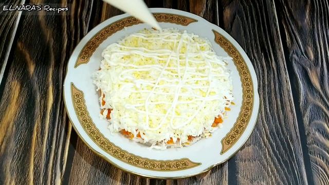 Салат Подсолнух.Украсит Новогодний стол/Sunflower salad/Günəbaxan Salatı