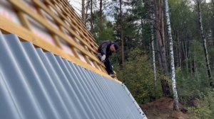 Фиброчерепица ТИСМА для каркасного дома А-фрейм @r-molodost #строительство #стройка #кровля #тисма