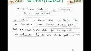 Problem on MOSFET (5 Mark) - GATE 1992 ECE (Electronic Devices) - www.egate.ws