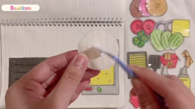 [?paperdiy?] Making burger?| paper cooking 햄버거 종이놀이 asmr