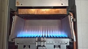 газовая горелка атмосферного котла slowmotion