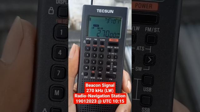 TECSUN PL-368: Beacon Signal 270 kHz (LW) (Radio-Navigation Station) | 19012023 @ UTC 10:15