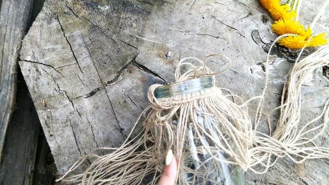 Кашпо плетеная ваза макраме
