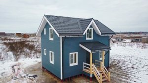 Двухэтажный каркасный дом 6×8 м² в д. Ладога || Обзор стильного каркасника