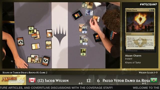 World Championship 2014 Round 10 (Draft): Paulo Vitor Damo da Rosa vs. Jacob Wilson смотреть онлайн