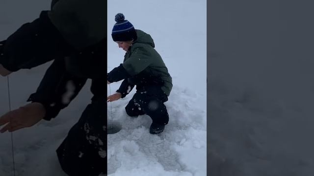 First tip-up Fish 2023 #canada #pike #icefishing смотреть онлайн