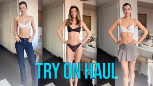 Красивая худышка примеряет разные образы