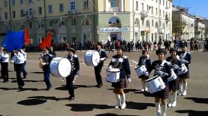 2018.05.01 Отряд барабанщиков школы 27 города Ангарска