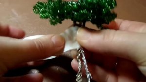 Дерево бонсай из бисера. Плетение бисером.