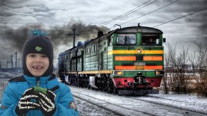 Замерзли но видео про поезда сняли!