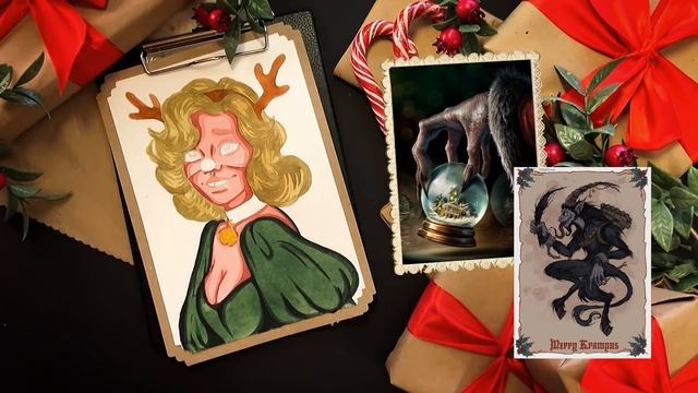 Жуткие факты про Рождество и Новый Год / Рождественский рисунок /  Scary Christmas