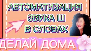 ЗВУК Ш. урок ДЕЛАЙ с НАМИ! Автоматизация ЗВУКА. Начальный этап.