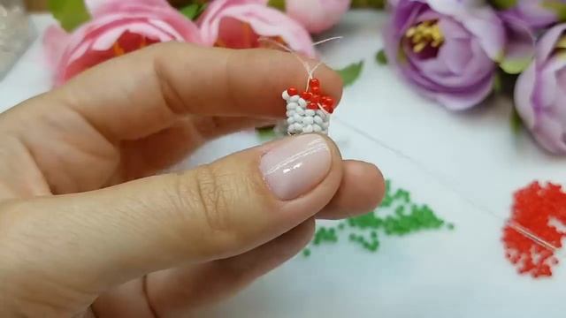 Herringbone beaded bracelet/DIY bracelet/BEADED POPPY/Браслет из бисера/Браслет МАКИ/Жгут иглой