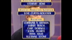 Jeopardy Full Credit Roll 03-02-2001