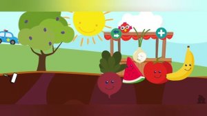 Учим овощи и фрукты в игре Animals and fruits #2