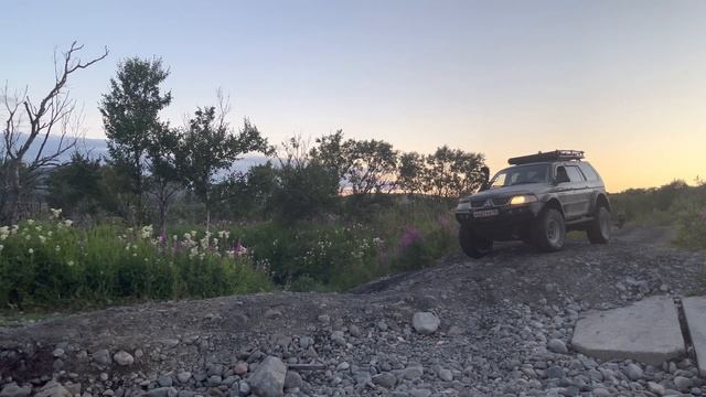 Проезд дороги восточнее Большого Озерка на полуострове Рыбачий. смотреть онлайн