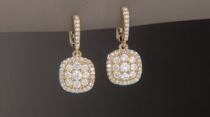 Judith Ripka 14K Gold 1.05 cttw Pave' Diamond Earrings on QVC