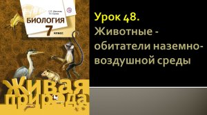 Урок 48. Животные - обитатели наземно-воздушной среды