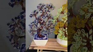 Handmade Feng Shui Bonsai Gem Trees and Gem Night Light